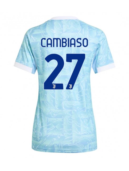 Juventus Andrea Cambiaso #27 Auswärtstrikot für Frauen 2025-26 Kurzarm Juventus Andrea Cambiaso #27 Auswärtstrikot für Frauen 2025-26 Kurzarm